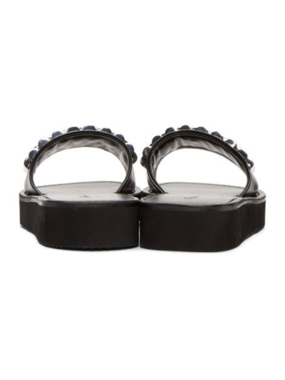 3.1 Phillip Lim Black Slide Sandals with Silver Tube Embellishments - brand new - Picture 5 of 8